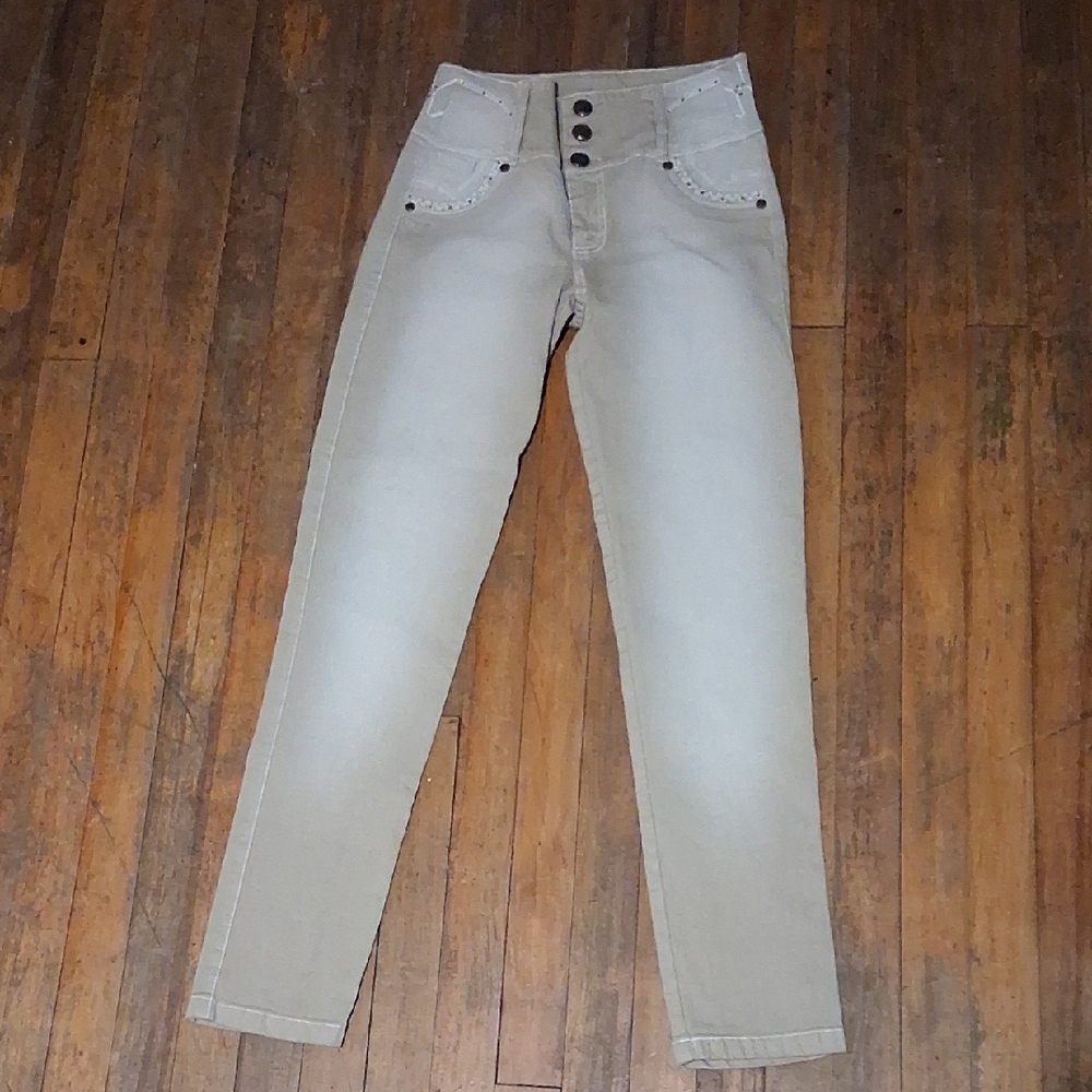 Women's High-Rise Skinny Jeans - Light Taupe